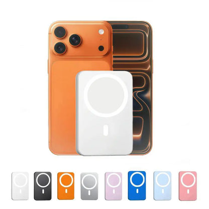5000mAh Magnetic Power Bank for iPhone 12–17 Series, Works Best with MagSafe Case or No Case, Portable Wireless Charger outdoorfun