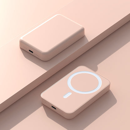 5000mAh Magnetic Power Bank for iPhone 12–17 Series, Works Best with MagSafe Case or No Case, Portable Wireless Charger outdoorfun